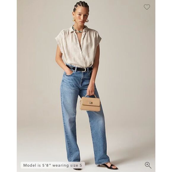 J. Crew New Capitaine shirt in Baird McNutt Irish linen Flax Size M NWT CG943 - Picture 3 of 10